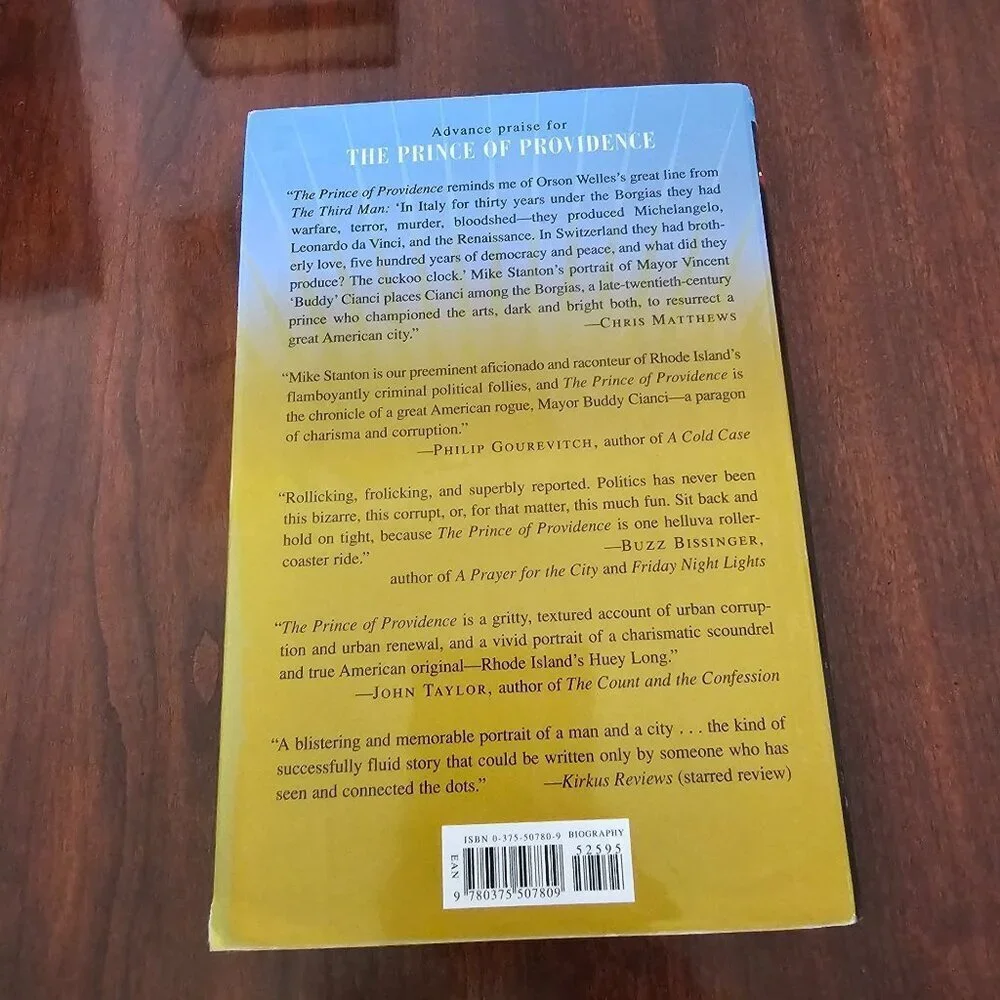 The Prince Of Providence By Mike Stanton Hardcover Pulitzer Prize Journalist